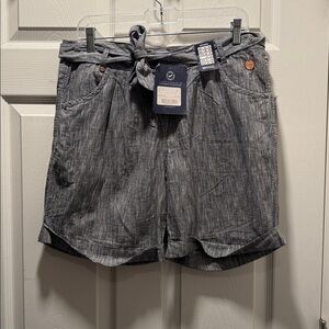 Women's Charcoal Tie-Waist Shorts